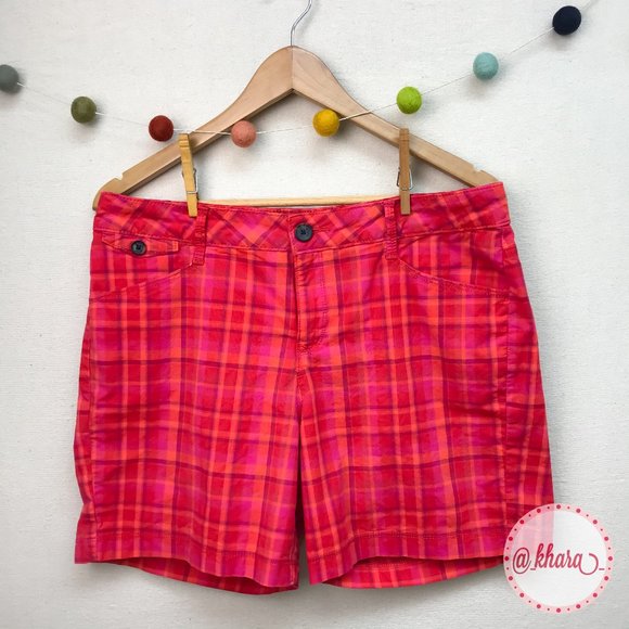 Lee Red Plaid Shorts - Picture 16 of 16
